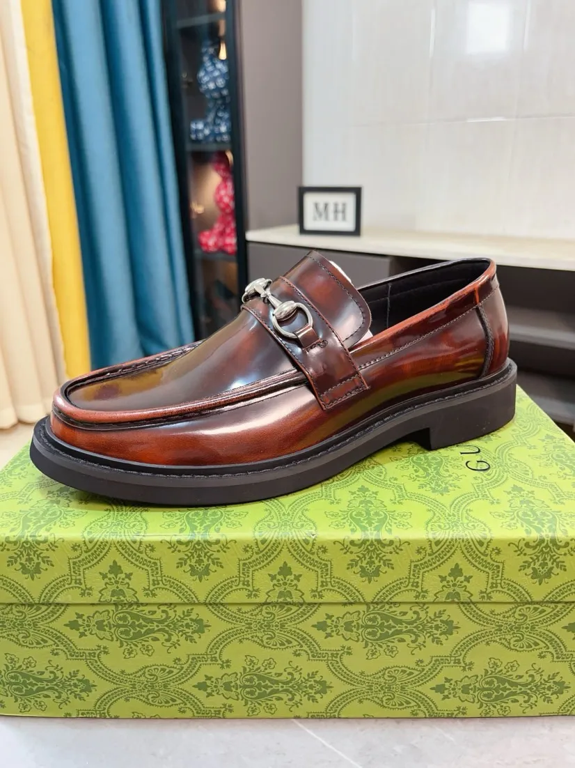 Men's Men's Shoes💰560🌹🌹[GUCCI] Gucci leather shoes are the most popular classic. Synchronized with the official website, the upper is made of Italian first-layer cowhide ➕cowhide lining, with unique brand and unique craftsmanship. Highlighting the hot style of the new year. Stop hesitating, stop wandering, get it now. Number: 38--44